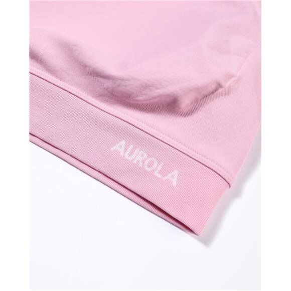 Influence Crop Top Workout Shirts for Women Sweet Pink - Picture 4 of 6